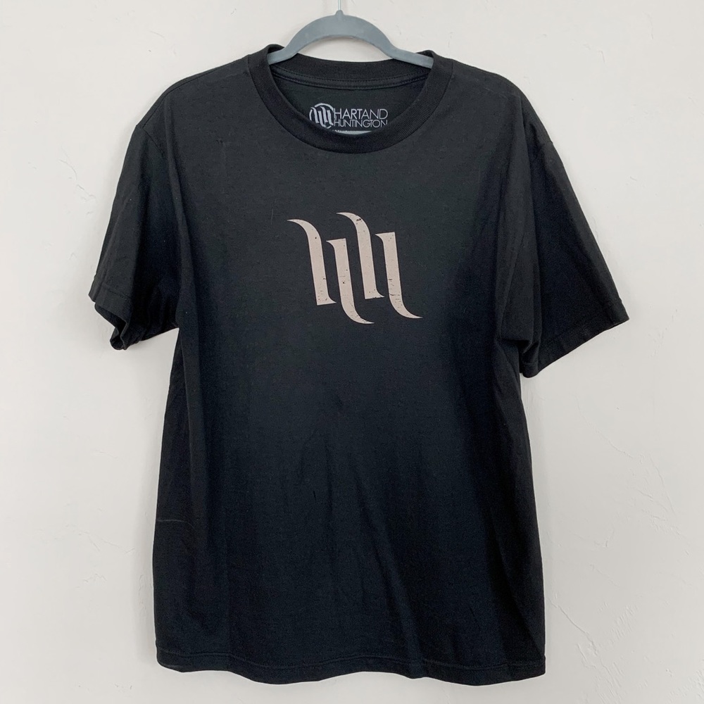 Hart & Huntington Tattoo Mens Black Short Sleeve Crew Neck Graphic T-shirt (M)